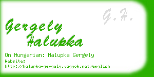 gergely halupka business card